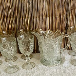 Libby with a pitcher including 12 glasses or I can sell them individually